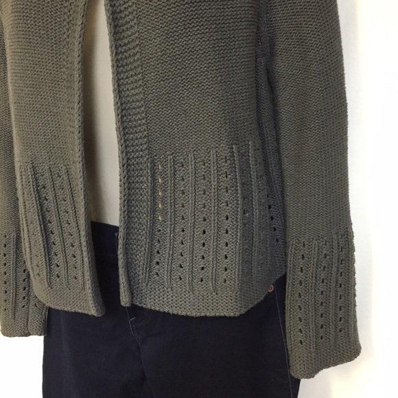 Gray Sweater Cardigan with Bell Sleeves - Picture 2 of 4